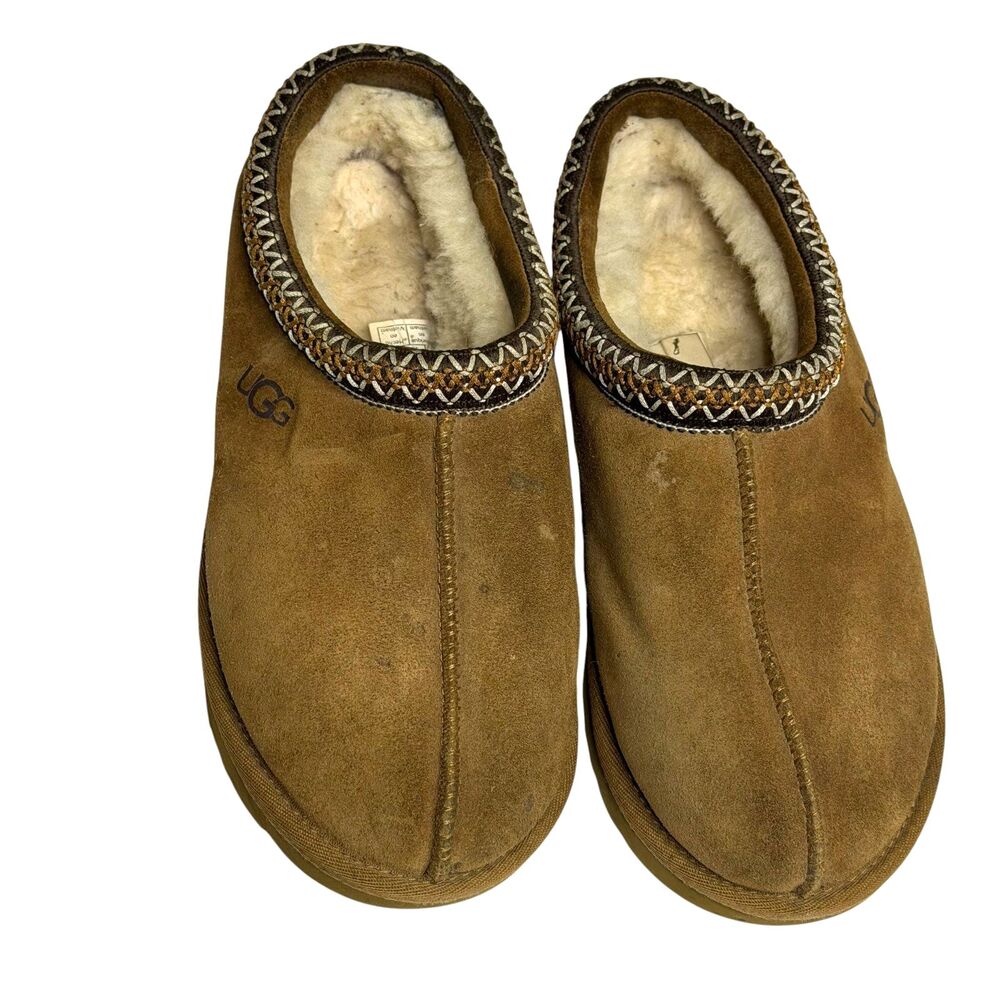 Ugg Tasman II Slipper Shearling Suede Embroidered Women Chestnut 9